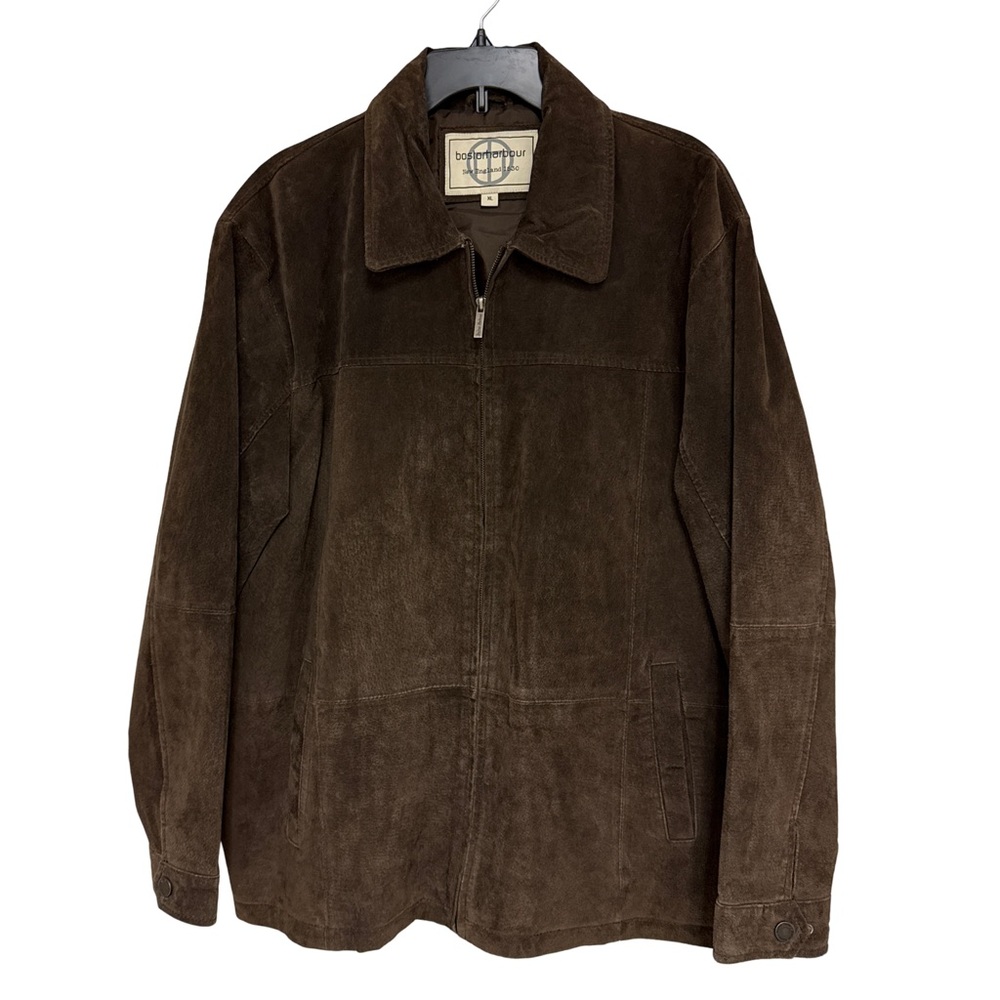 Boston Harbour Genuine Leather Jacket With Men’s XL Brown